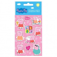 Peppa Wutz selbstklebendes Aufkleberset 8x12cm Bogen 5 Stück