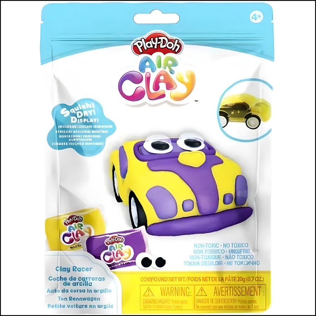 Play-Doh: Air Clay - Lufttrocknende Knetmasse Set - Rennwagen