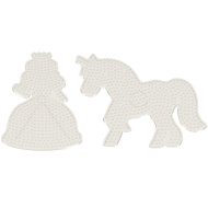 PlayBox: 5mm MIDI bügelperlen Basis Prinzessin und Einhorn 5-5er Set