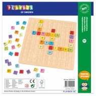 PlayBox: ABC buntes Holz-Lernspiel 25x25cm