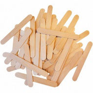 PlayBox: Dekorative Holzstäbchen mit abgerundeten Ecken 150x18mm 100er-Pack