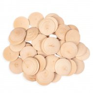 PlayBox: Holzknöpfe mit 50mm Durchmesser, 100er-Set