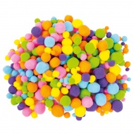 PlayBox: Pom-Poms in Neonfarben, 500er-Pack