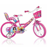 Prinzessin rosa Kinderfahrrad in Größe 16 - Dino Bikes Fahrrad