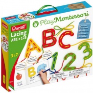 Quercetti: Montessori ABC+123 Schnürspiel