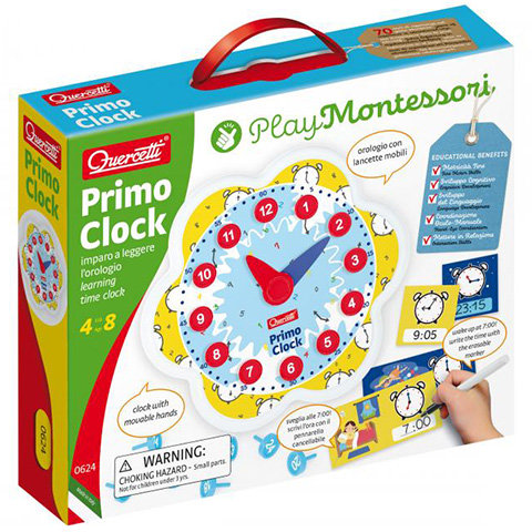 Quercetti: Montessori Primo Clock Lernspiel