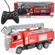 RC ferngesteuertes Hubarbeitsbühnen-Feuerwehrauto mit Lichteffekten 1/24 Maßstab 27MHz 30cm