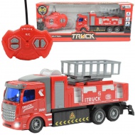 RC ferngesteuertes Hubarbeitsbühnen-Feuerwehrauto mit Lichteffekten, Maßstab 1/48, 18 cm