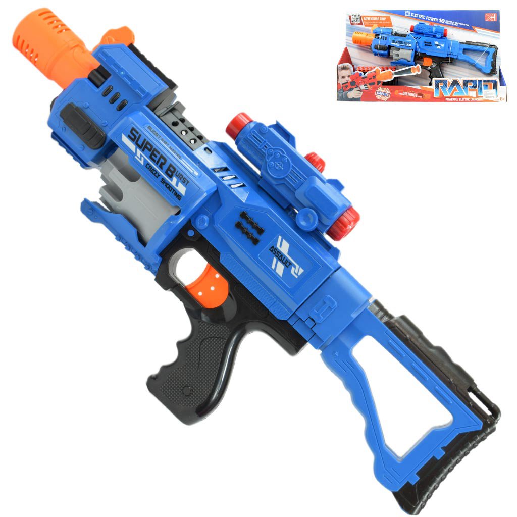 Rapid Launcher: Elektrische Revolver-Schaumwaffe mit 20 Schuss, 49 cm