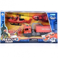 Rescue Team Feuerwehr-Spielset mit Fahrzeugen