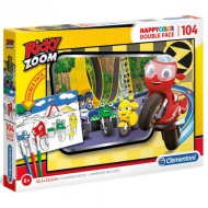 Ricky Zoom Double 2-in-1 104-teiliges beidseitig färbbares Puzzle - Clementoni