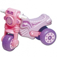 Rosa Cross-Motorrad mit Fußantrieb - D-Toys