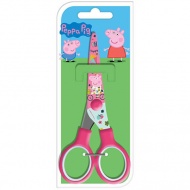 Rosa Schere mit Peppa Wutz Muster, 13,5 cm