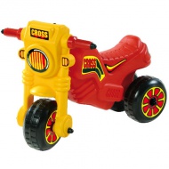 Roter Cross-Motorrad mit Fußantrieb - D-Toys