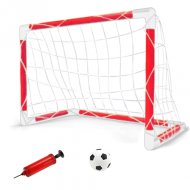 Rotes Fußballtor-Set mit Ball und Netz 41x62x30cm