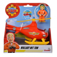 Sam der Feuerwehrmann: Wallaby Hubschrauber mit Tom Figur - Simba Toys