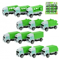 Sanitation Truck: 12-teiliges Müllwagen-Set 1/64