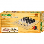 Schach 3-in-1 Spielset mit Kunststofffiguren