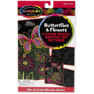 Schmetterlinge und Blumen Kratzbild-Kreativset - Melissa &amp; Doug