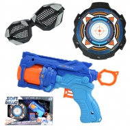 Soft Bullet: Reflex 4 manuelle Revolver-Schaumwaffe mit Zielscheibe 22cm