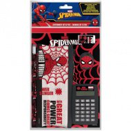 Spider-Man Schreibwarenset mit Taschenrechner in PVC-Tasche