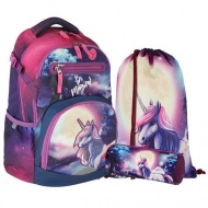 Spirit: Be Magical gemusterter Schulranzen, Rucksack 3-teiliges Set