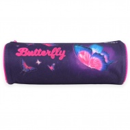 Spirit: Butterfly lila zylindrische Federtasche 19cm