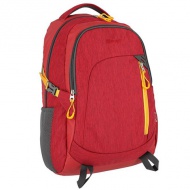 Spirit: Crew rot, gelb abgerundeter Schulranzen, Rucksack 48x31x20cm