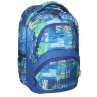 Spirit: Freedom blau gemusterter, abgerundeter Schulranzen, Rucksack 45x33x26cm