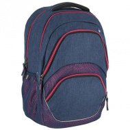 Spirit: Freedom blau und pink abgerundeter Schulranzen, Rucksack 46x33x22cm