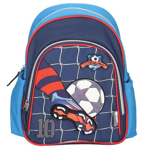 Spirit: Fußball Nr. 10 abgerundeter Schulranzen, Rucksack 24x13x31cm