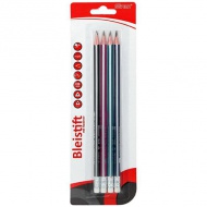 Spirit: Matt dreieckiger Graphitstift mit Radiergummi 4er-Set