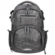 Spirit: Stinger gestreift-grauer Premium ergonomischer Schulranzen Rucksack