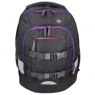 Spirit: Urban schwarz-lila ergonomischer Schulranzen Rucksack