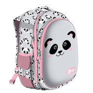 St.Right Grey Panda zweifächiger Schulranzen, Rucksack 39x29x17cm