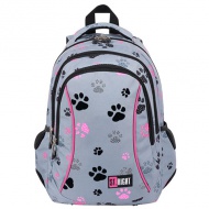 St.Right Paws dreifach unterteilte Schultasche, Rucksack 39x27x17cm