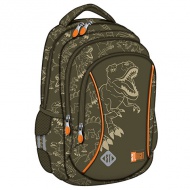 St.Right T-Rex Junior dreifach unterteilte Schultasche, Rucksack 39x27x17cm