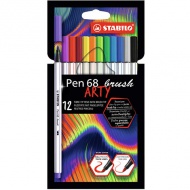 Stabilo: Pen 68 Brush ARTY Pinselstift-Set 12er-Pack