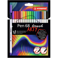 Stabilo: Pen 68 Brush ARTY Pinselstift-Set 18 Stück