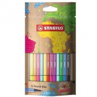 Stabilo: Pen 68 Mini 12er-Set farbige Filzstifte