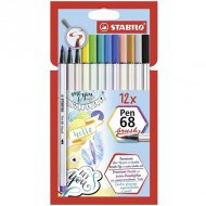 Stabilo: Pen 68 brush Pinselstift-Set 12er-Pack