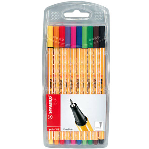 Stabilo: Point 88 Fineliner-Set, 10 Stück