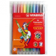 Stabilo: Trio 2in1 farbige 10er Filzstift-Set