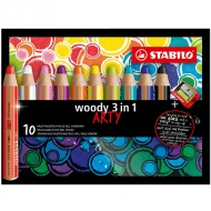 Stabilo Woody 3in1 ARTY Buntstift-Set 10 Stück