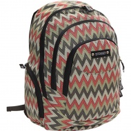 Street Canvas Zigzag Schultasche, Rucksack 33x20x45 cm