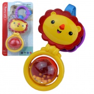 Sun Baby: Fröhlicher Löwe BPA-freie Baby-Rassel mit drehbarem Ball