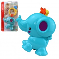 Sun Baby: Fröhlicher blauer Elefant BPA-freie Babyrassel