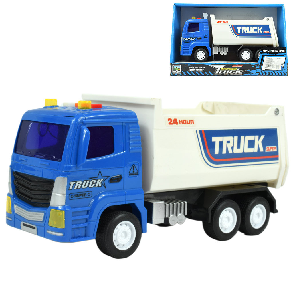 Super Truck: Schwungrad angetriebener blauer LKW 23cm