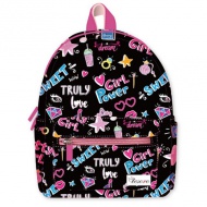 Tesoro: Girl Power schwarz-rosa Mini-Rucksack