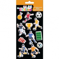 The Littlies: 3D-Fußball-Sticker-Set auf einem 10x22cm Bogen